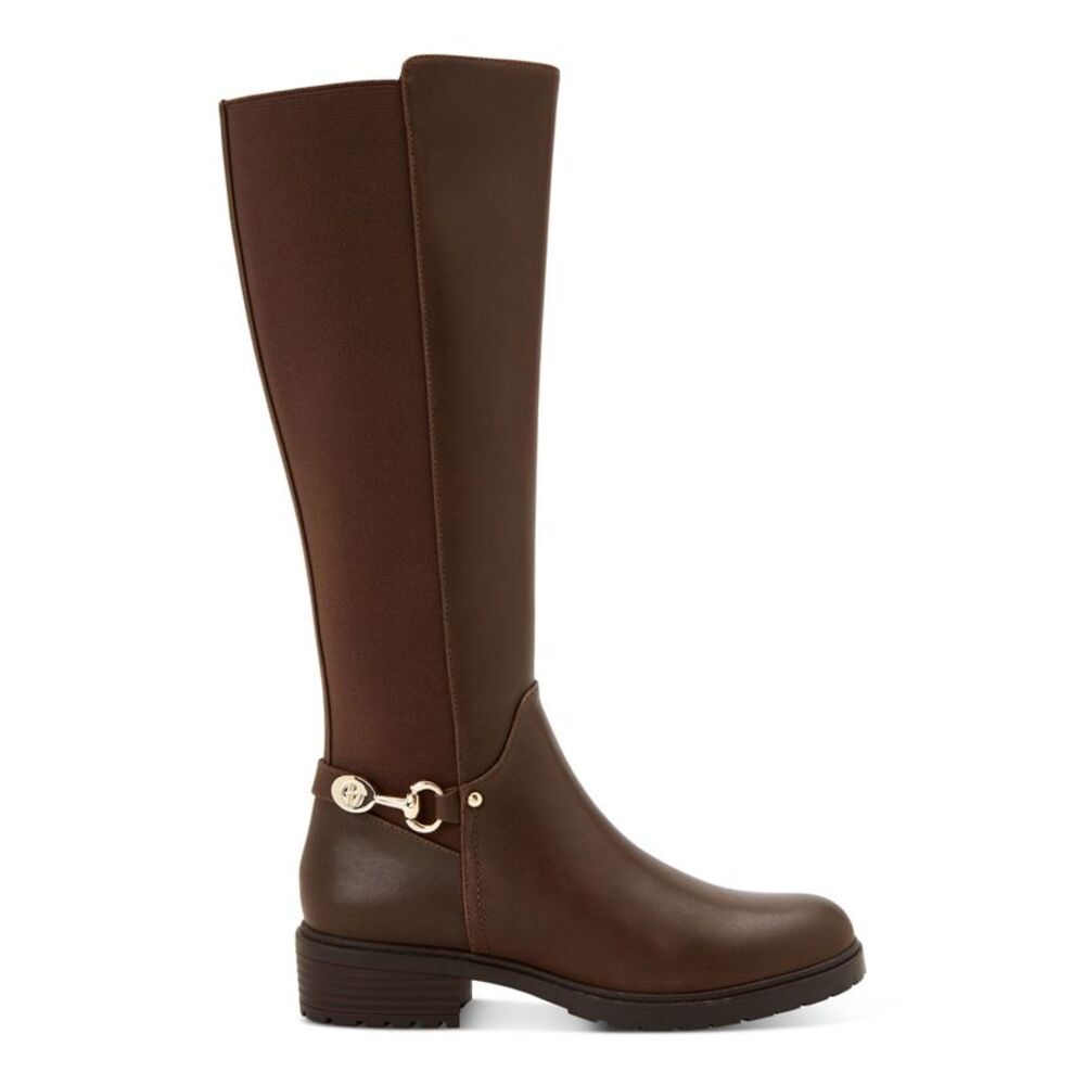 GIANI BERNINI Womens Brown Barnibee Toe Block Heel Leather Riding Boot 5.5 M - Picture 3 of 4